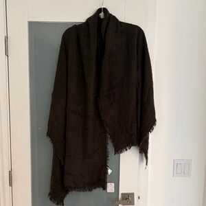 Free People Black Wrap Scarf